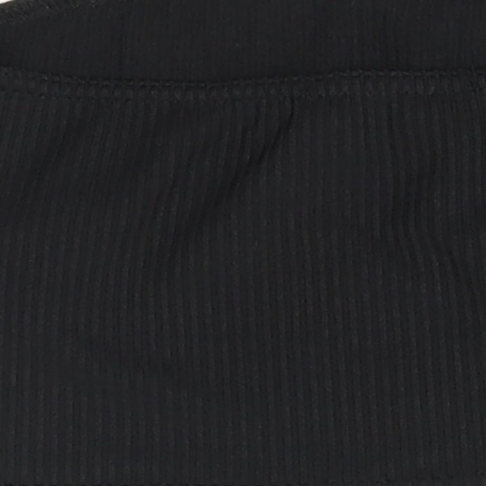 Womens UK Size 4 PRETTYLITTLETHING Black Basic Blouse