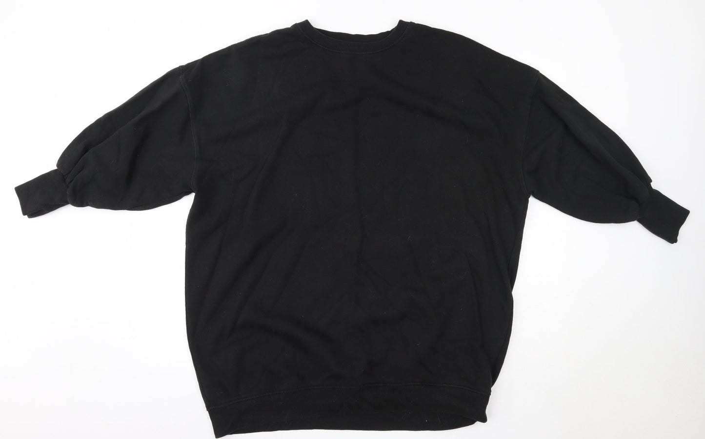 Primark Womens Black Round Neck  Cotton Pullover Jumper Size L