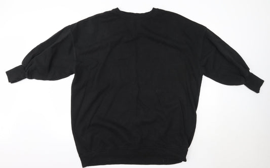 Primark Womens Black Round Neck  Cotton Pullover Jumper Size L