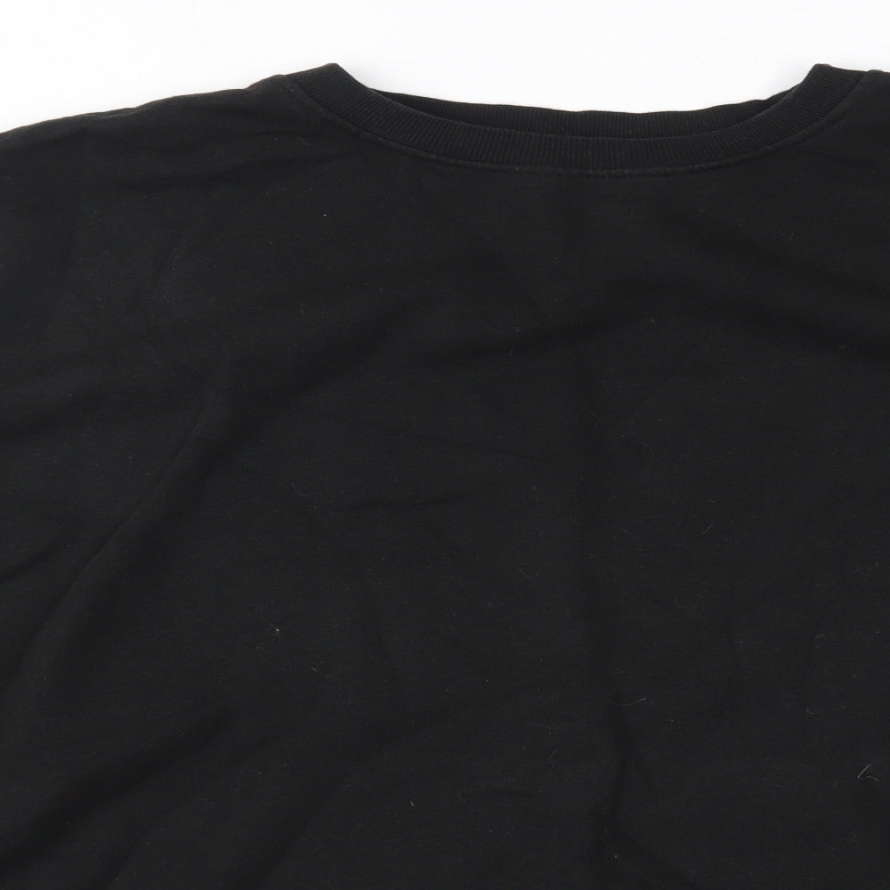 Primark Womens Black Round Neck  Cotton Pullover Jumper Size L