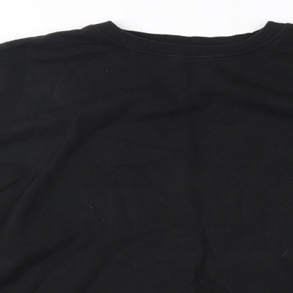 Primark Womens Black Round Neck  Cotton Pullover Jumper Size L