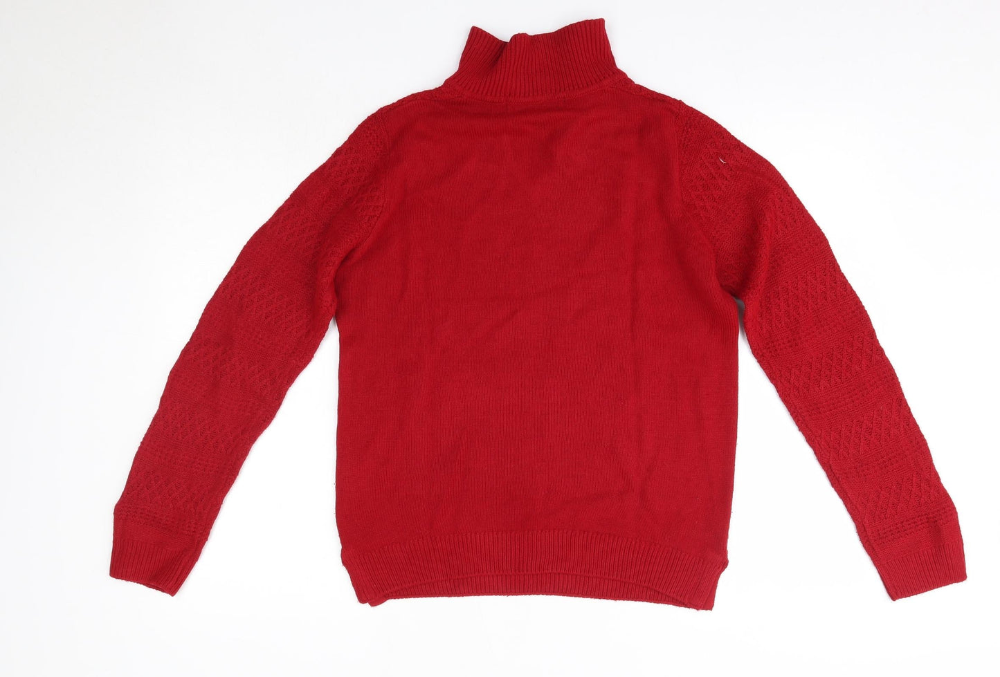 Womens UK Size S Isle Red Pullover Jumper