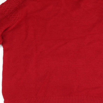 Womens UK Size S Isle Red Pullover Jumper