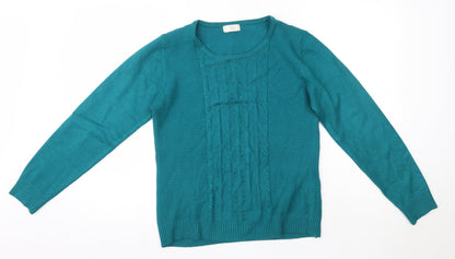 Womens UK Size M Paramour Green Pullover Jumper