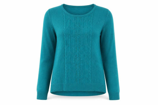 Womens UK Size M Paramour Green Pullover Jumper