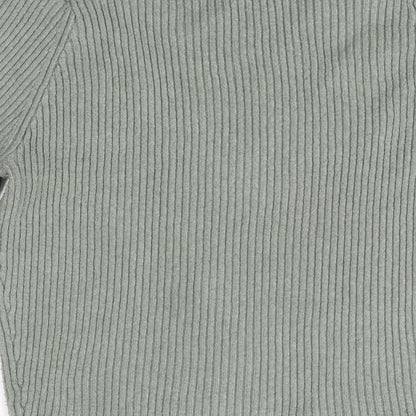 Primark Womens Green V-Neck  Polyester Pullover Jumper Size L