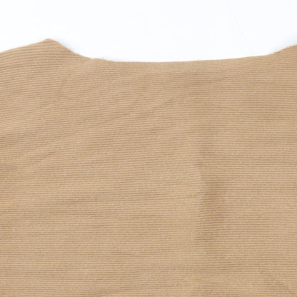 Nutmeg Womens Brown High Neck  Viscose Pullover Jumper Size 14
