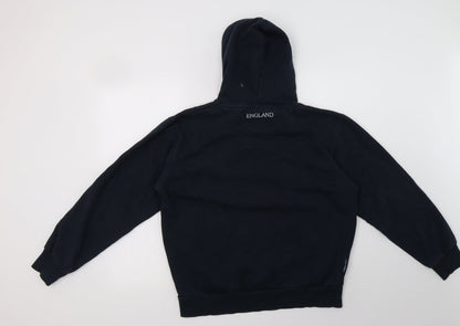 England Womens Blue  Cotton Pullover Hoodie Size M   - Rose