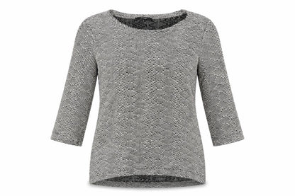 Front view of George women’s grey round neck cotton jumper, size UK 12