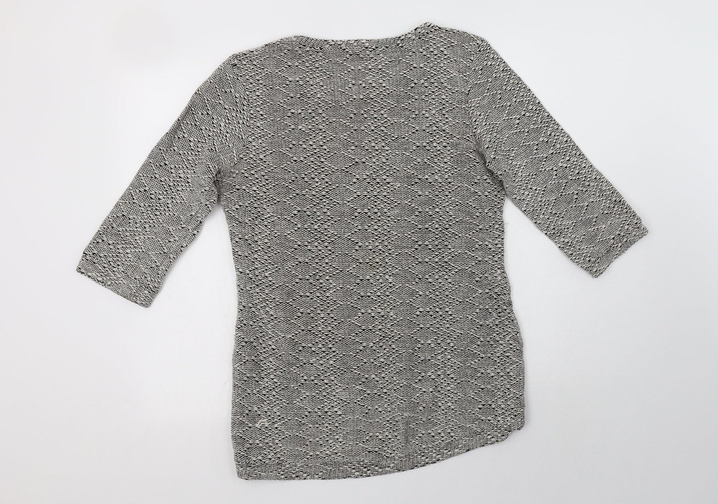 George Womens Grey Round Neck  Cotton Pullover Jumper Size 12