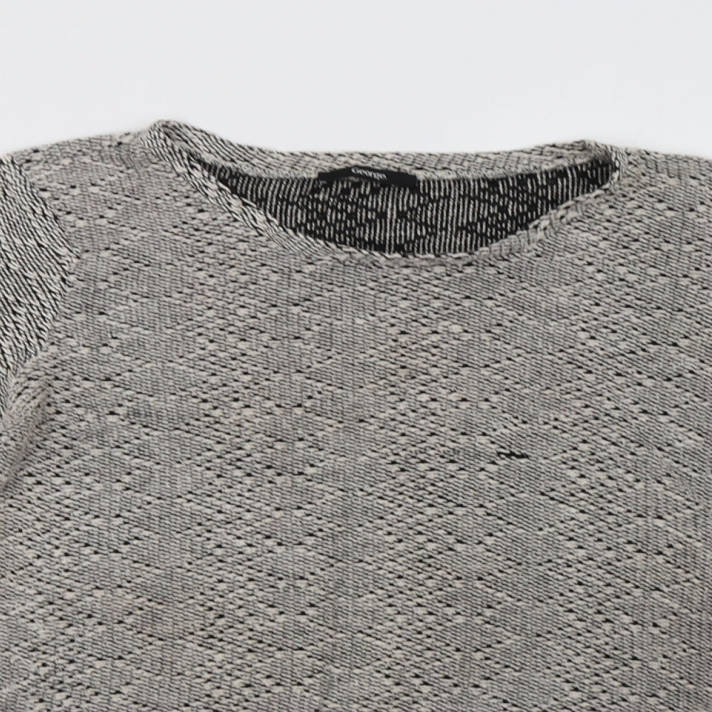 George Womens Grey Round Neck  Cotton Pullover Jumper Size 12