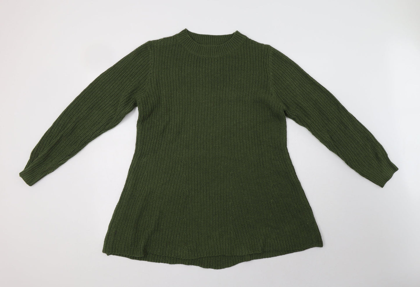SheIn Womens Green Crew Neck  Polyester Pullover Jumper Size S