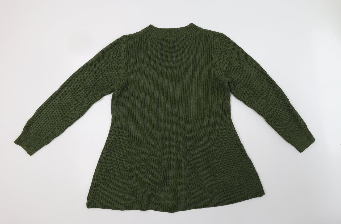 SheIn Womens Green Crew Neck  Polyester Pullover Jumper Size S