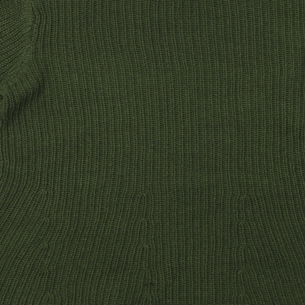 SheIn Womens Green Crew Neck  Polyester Pullover Jumper Size S