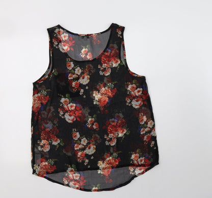 Back view of New women’s polyester basic blouse, size UK 14, scoop neck
