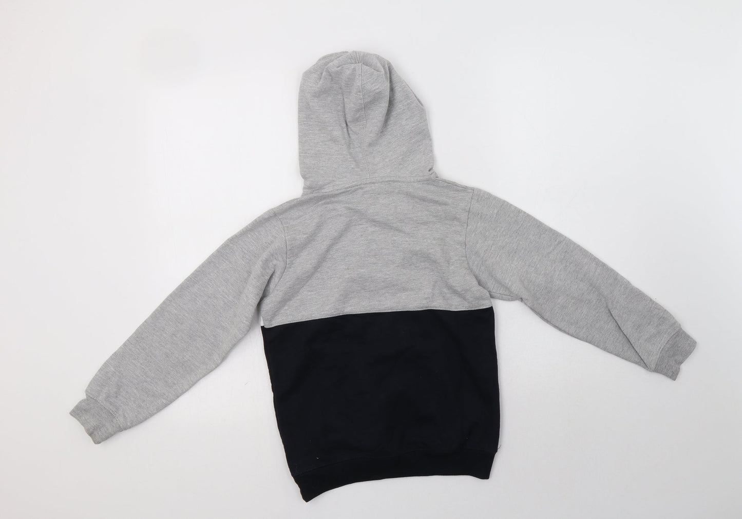 Beverly Hills Polo Club Boys Grey Colourblock Cotton Pullover Hoodie Size 9-10 Years