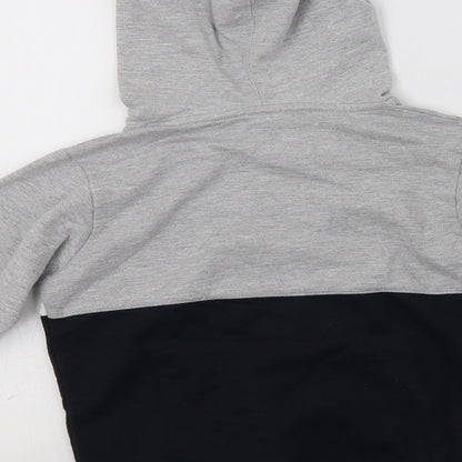 Beverly Hills Polo Club Boys Grey Colourblock Cotton Pullover Hoodie Size 9-10 Years