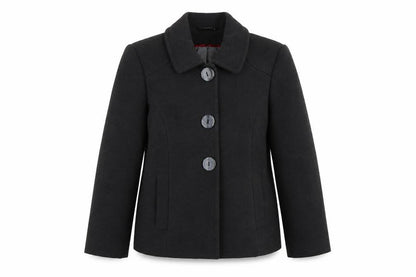 Womens UK Size 14 BM Grey Pea Coat