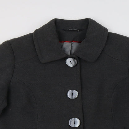 Womens UK Size 14 BM Grey Pea Coat