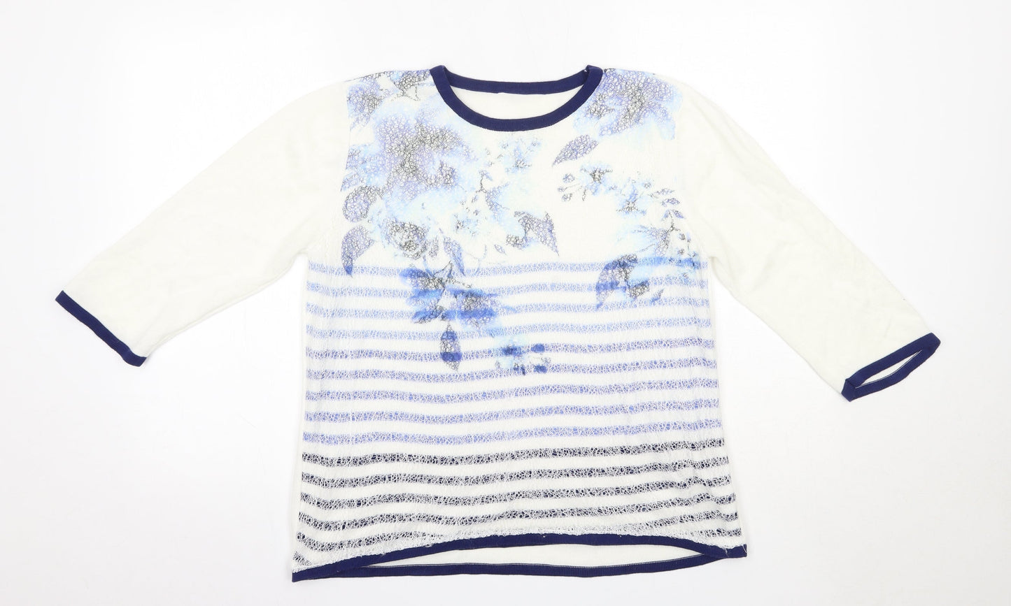 Womens UK Size M Preworn Blue Pullover Jumper