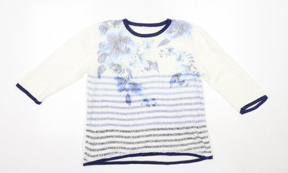 Womens UK Size M Preworn Blue Pullover Jumper