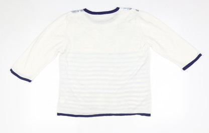 Womens UK Size M Preworn Blue Pullover Jumper