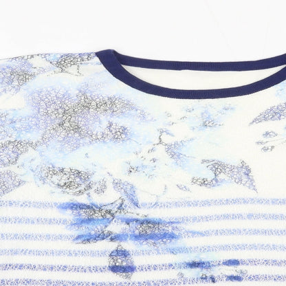Womens UK Size M Preworn Blue Pullover Jumper