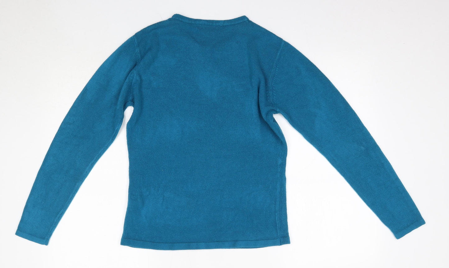 Womens UK Size S BM Blue Pullover Jumper