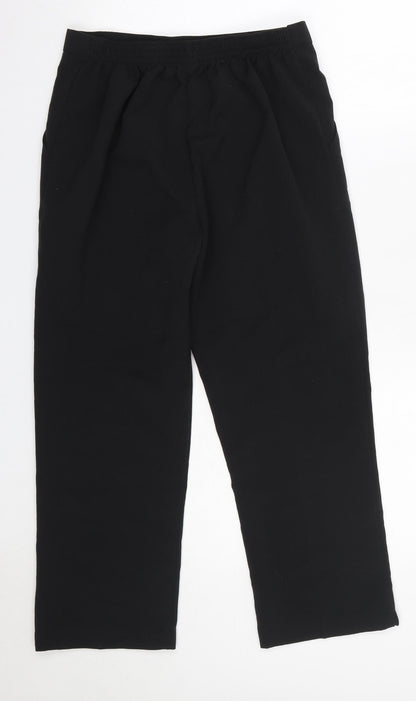 Womens UK Size 12 Preworn Regular Fit Dress Pants Black Trousers