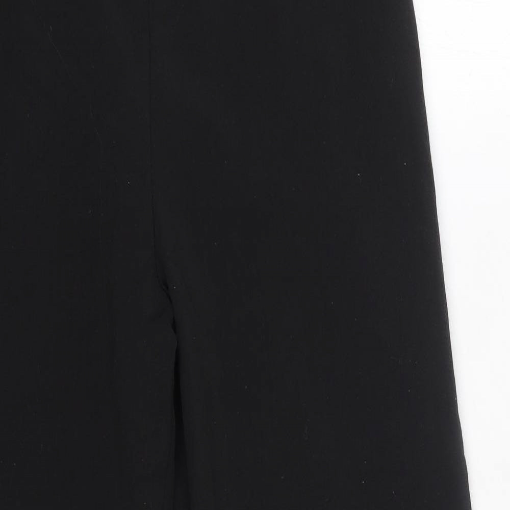 Womens UK Size 12 Preworn Regular Fit Dress Pants Black Trousers