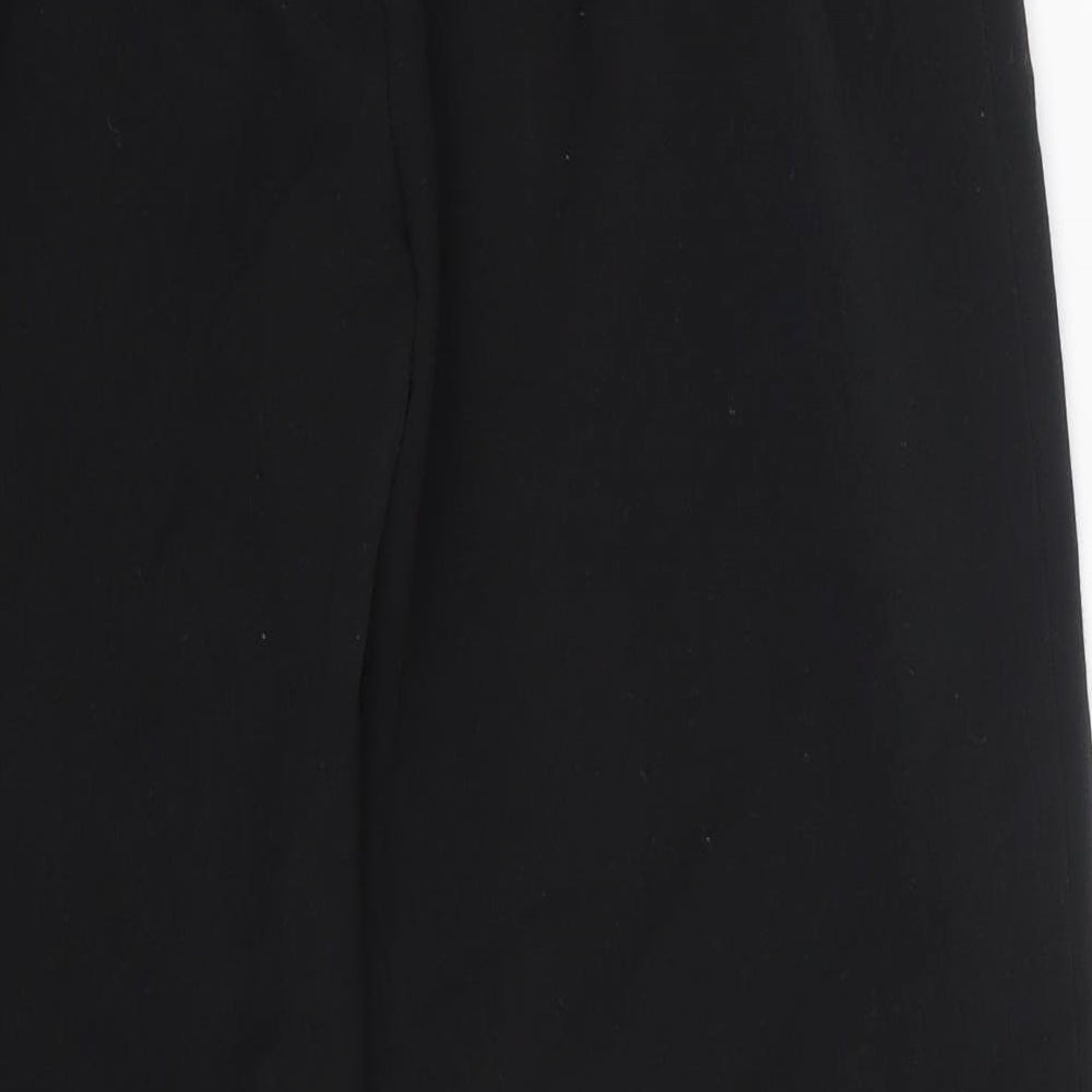 Womens UK Size 12 Preworn Regular Fit Dress Pants Black Trousers