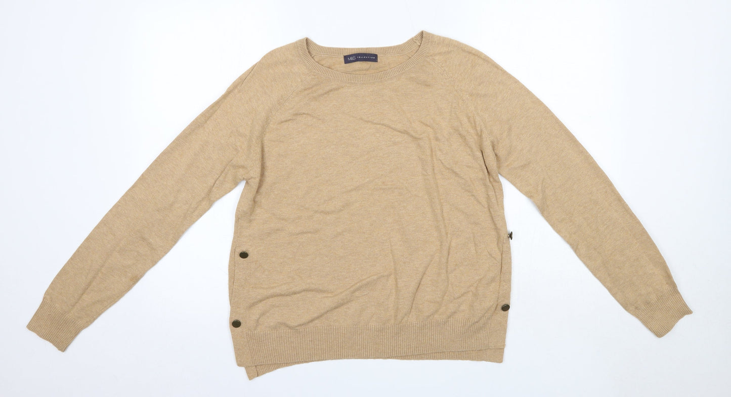 Womens UK Size M M&S Brown Pullover Jumper