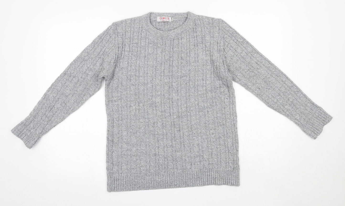 Womens UK Size S Choice Grey Pullover Jumper