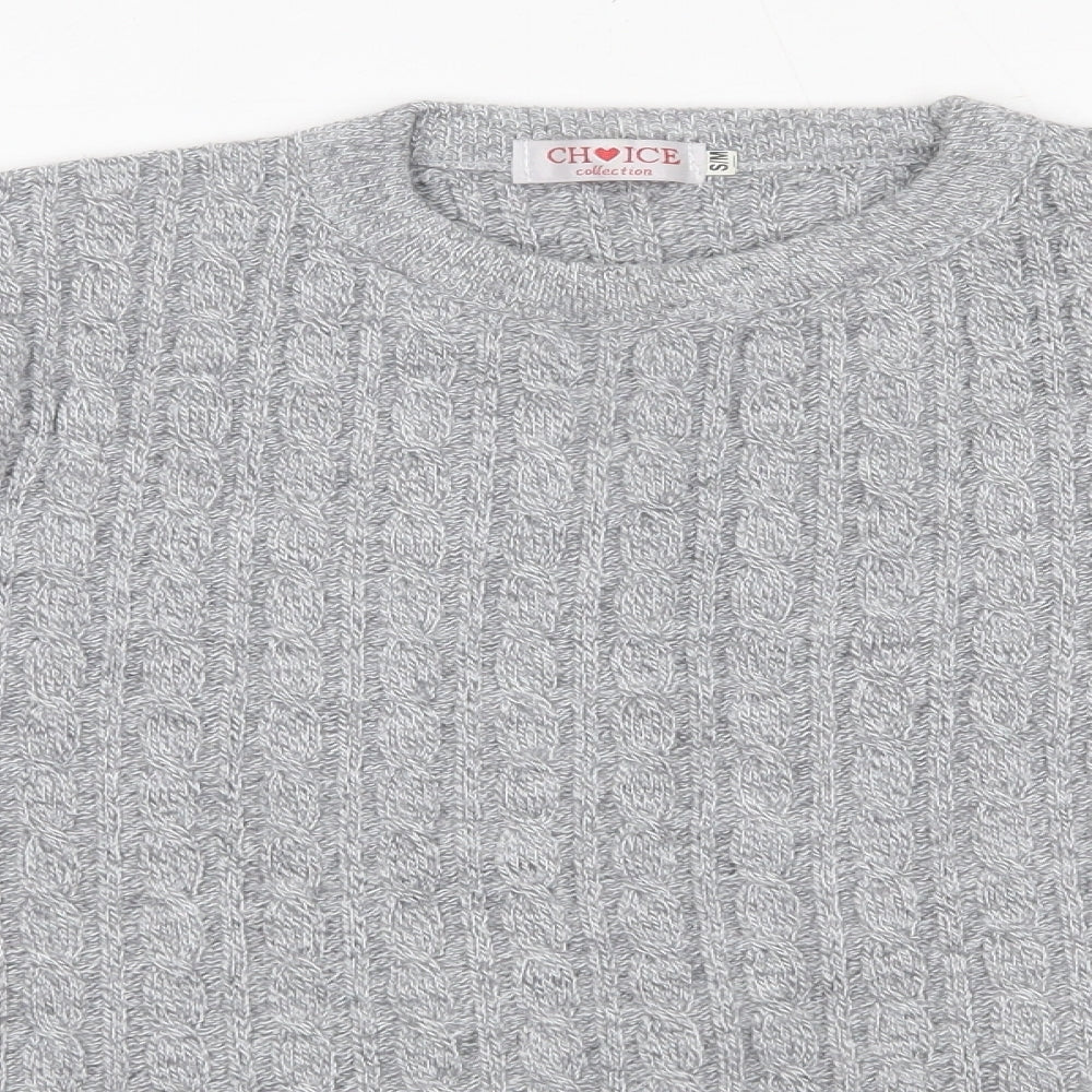 Womens UK Size S Choice Grey Pullover Jumper