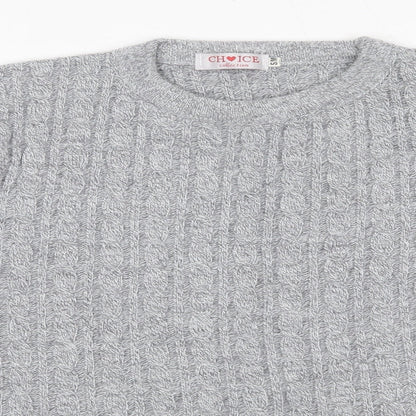 Womens UK Size S Choice Grey Pullover Jumper