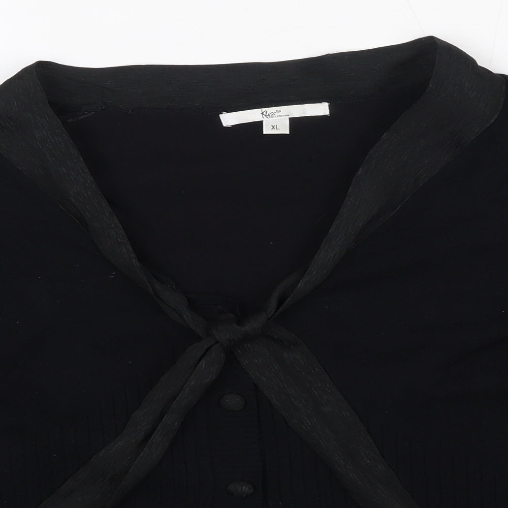 Womens UK Size XL Klass Black Cardigan Jumper