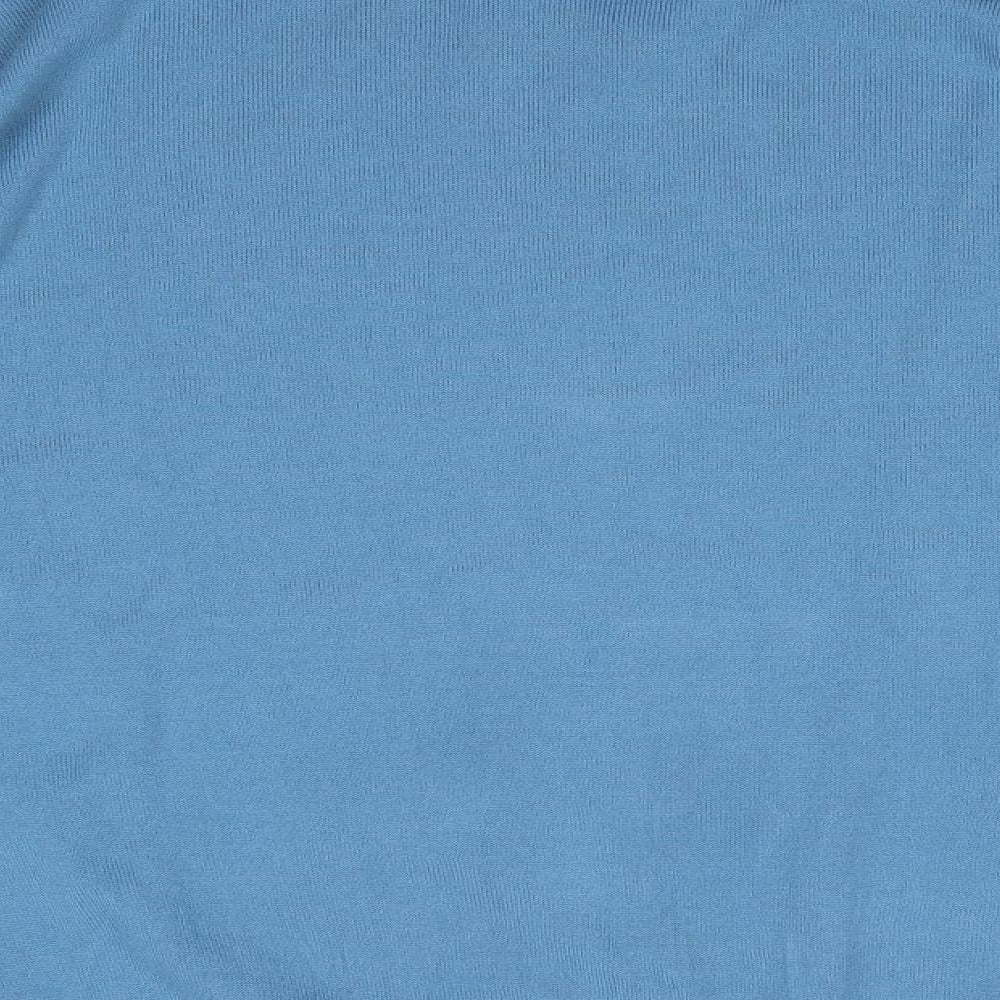 Capsule Mens Blue V-Neck  Acrylic Pullover Jumper Size L