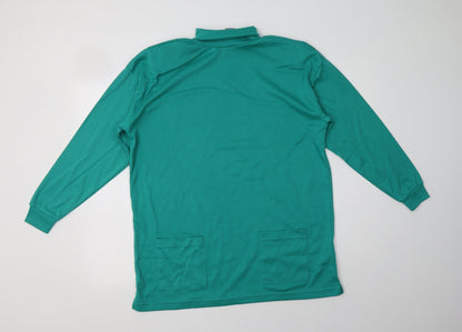 Womens UK Size L Dalia Green Tunic Blouse