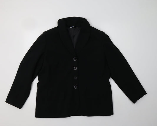 Penny Plain Womens Black   Jacket Blazer Size 18  Button
