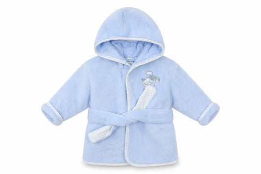Preworn Baby Blue Solid Polyester Kimono Robe Size 6-9 Months