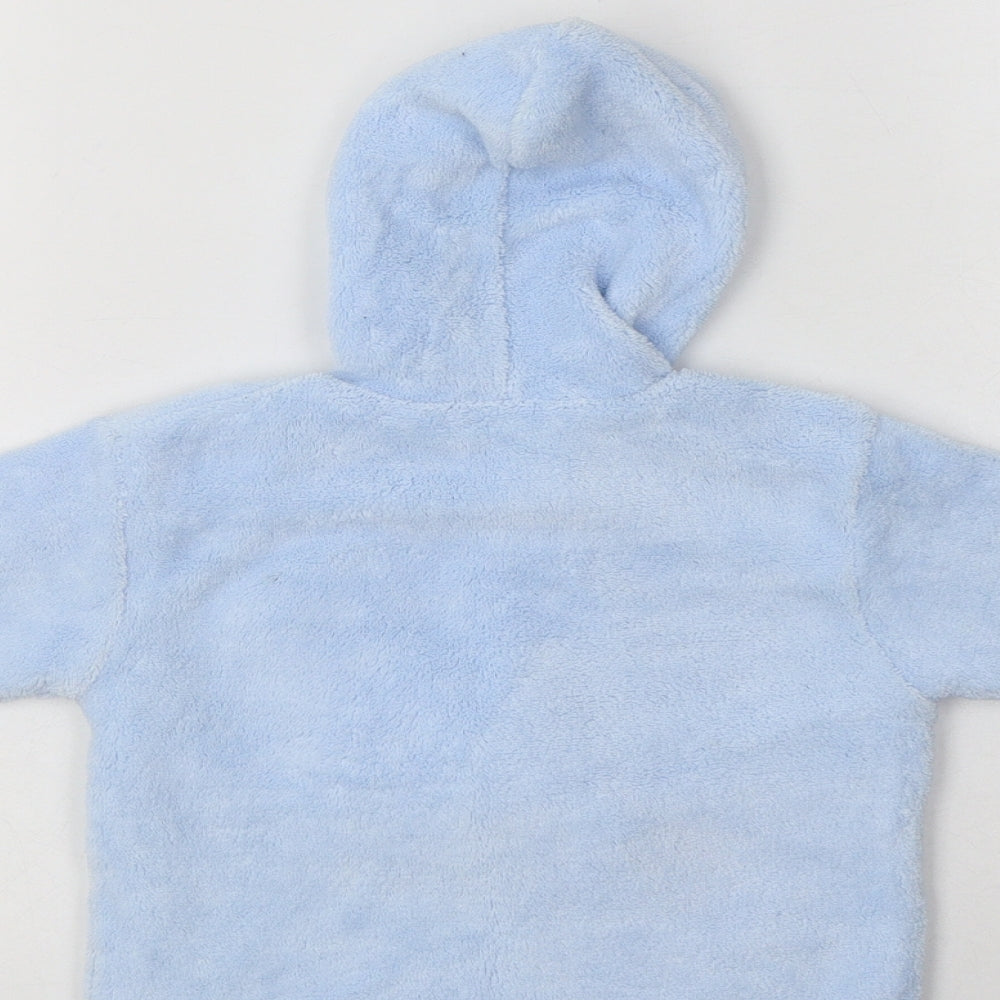 Brand and care label for Preworn Baby Blue Solid Polyester Kimono Robe, size 6-9, Months