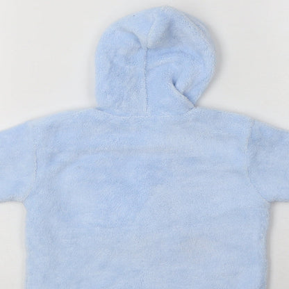 Brand and care label for Preworn Baby Blue Solid Polyester Kimono Robe, size 6-9, Months