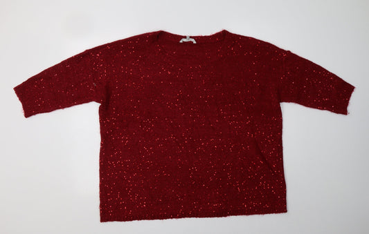 Womens UK Size XL Pebble Bay Red Pullover Jumper