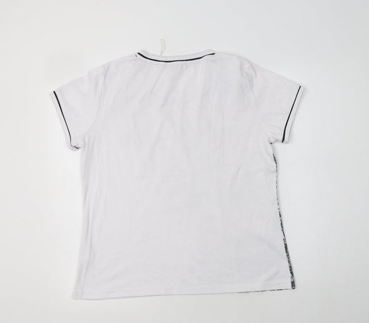 Womens UK Size L Just Elegance White Basic Blouse