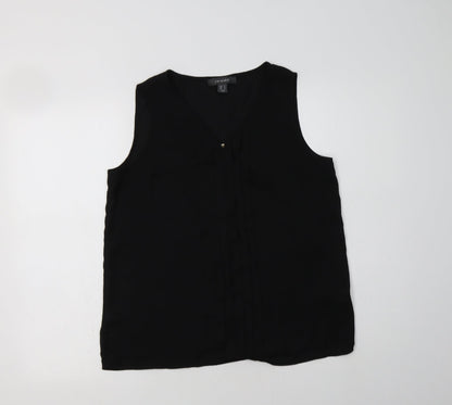 Primark Womens Black  Polyester Basic Blouse Size 12 V-Neck