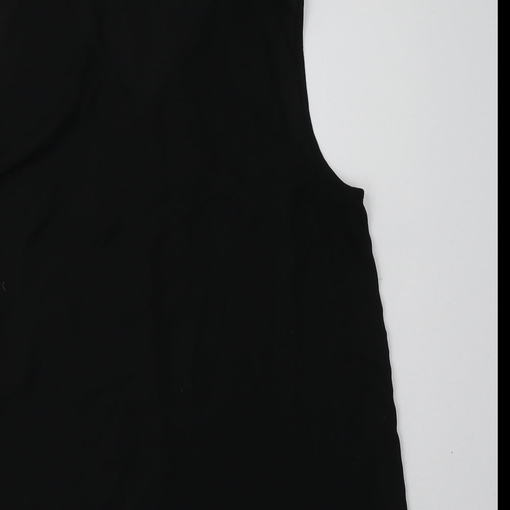 Primark Womens Black  Polyester Basic Blouse Size 12 V-Neck