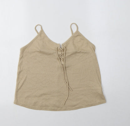 Foreve Womens Beige  Viscose Camisole Tank Size S Round Neck