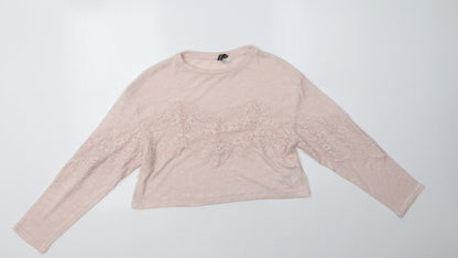 Womens UK Size XS H&M Pink Henley Jumper