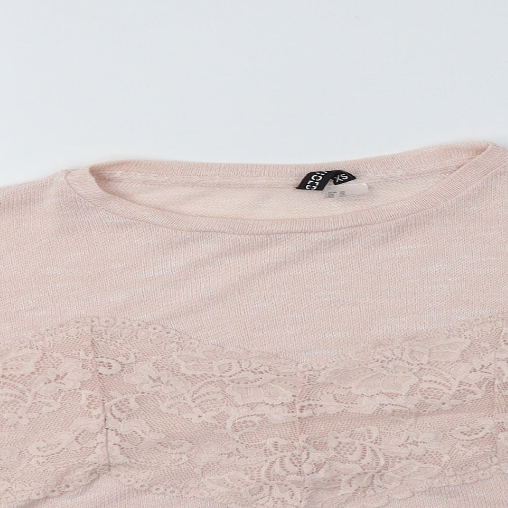 Womens UK Size XS H&M Pink Henley Jumper