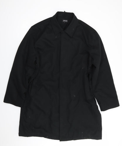 Mens UK Size L Reefer Black Overcoat